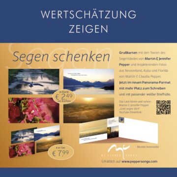 Gott segne dich - Klappkarten Set (4 Grußkarten)