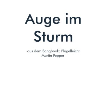 Auge im Sturm - Klaviernoten