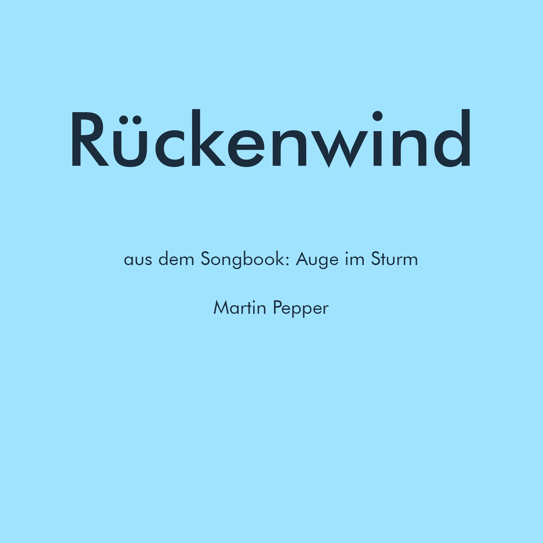 Rückenwind - Liednoten Rückenwind - Liednoten