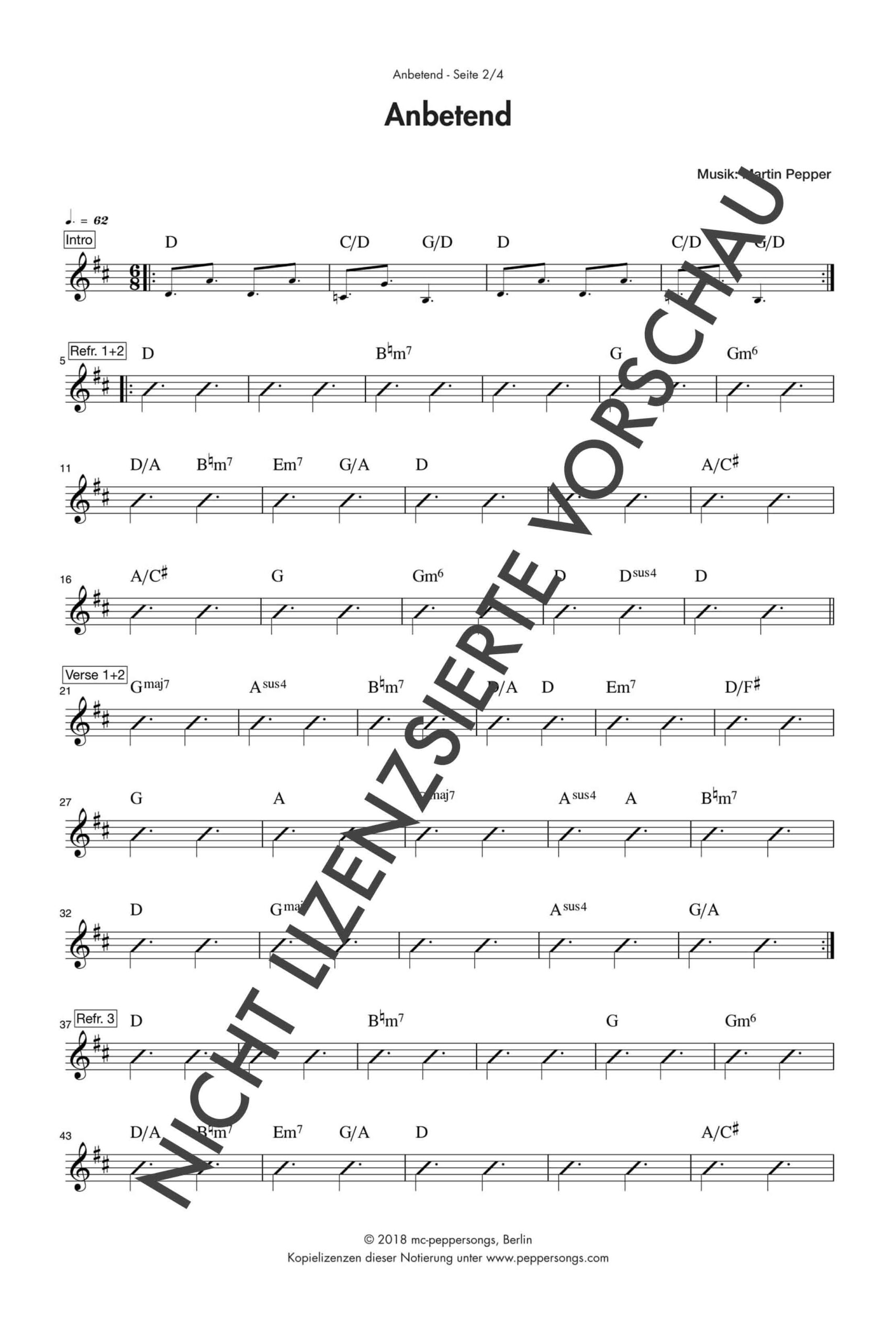 Anbetend - Chordsheet Anbetend - Chordsheet