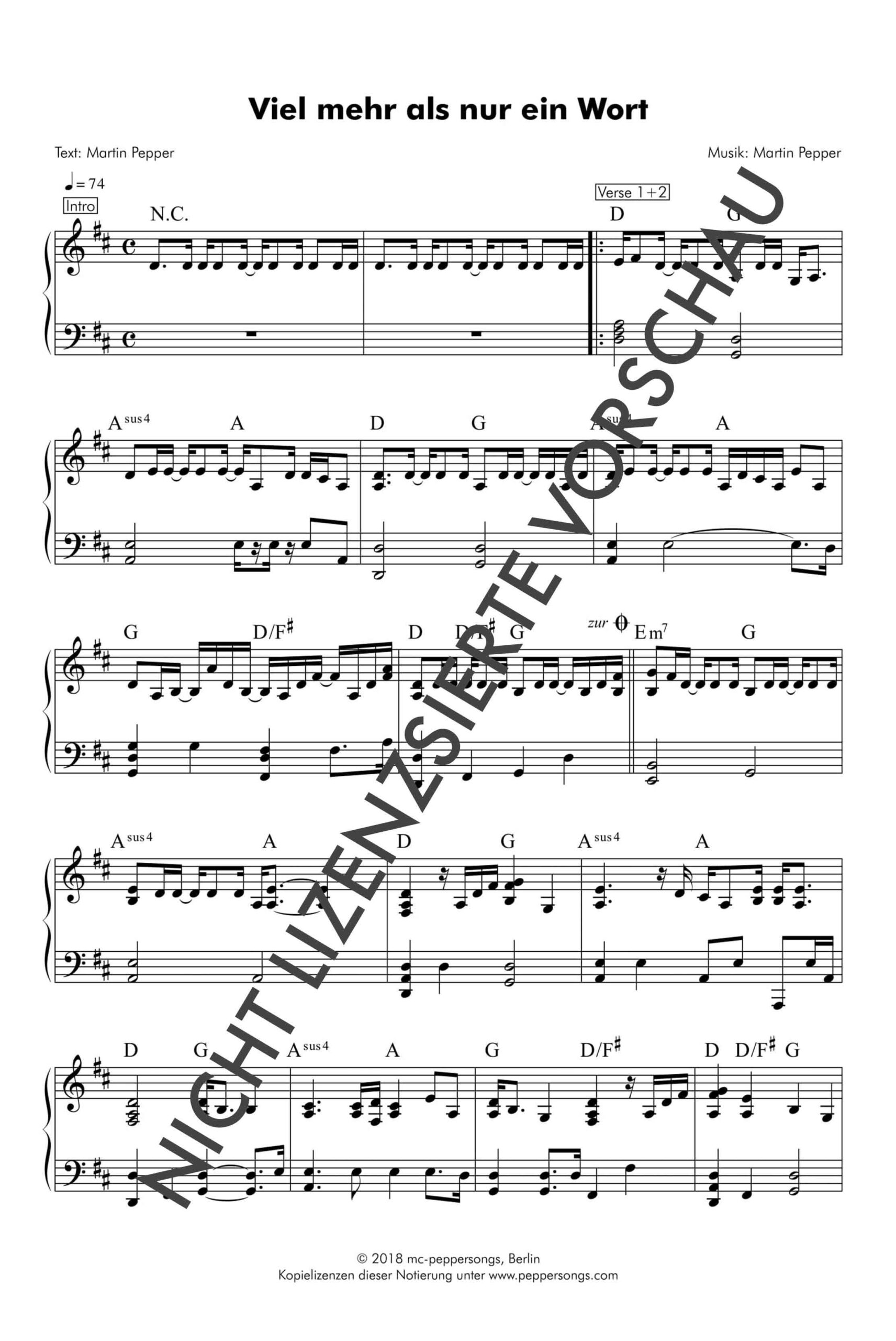 Viel mehr als nur ein Wort - Das Klavierbuch Viel mehr als nur ein Wort - Das Klavierbuch