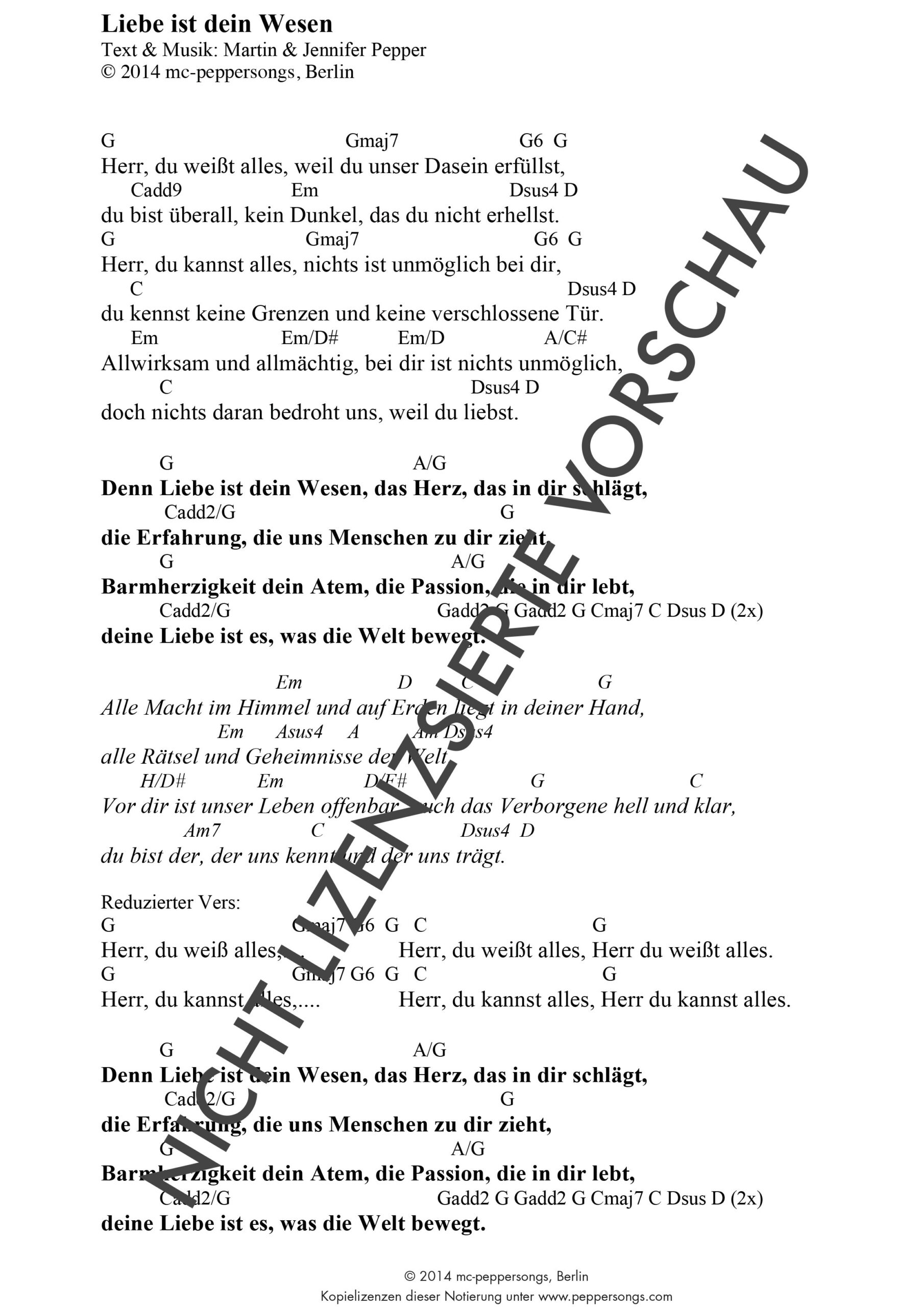 Herr, du weisst alles - Liednoten Herr, du weisst alles - Liednoten
